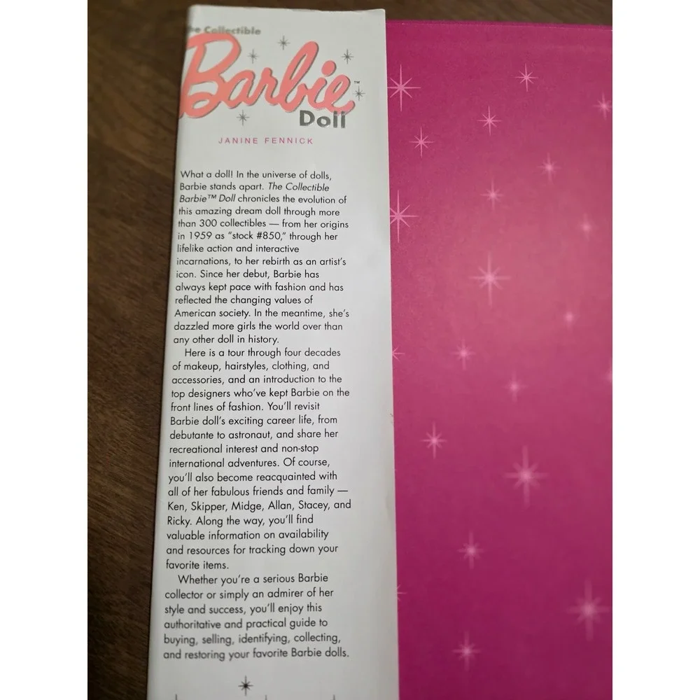 The Collectible Barbie Doll Illustrated Guide Janine Fennick Hardcover Book